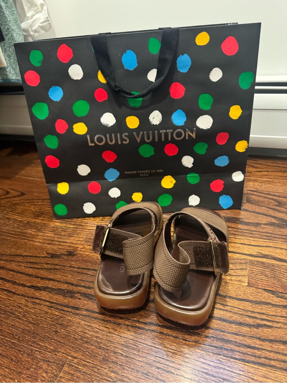 Louis Vuitton Brown Strap Sandals size 7 - Picture 3 of 4